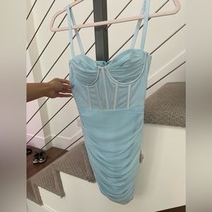 Baby Blue Mini Dress Oh Polly